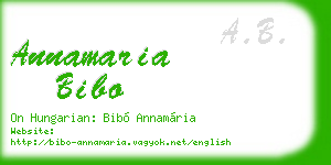 annamaria bibo business card