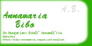 annamaria bibo business card